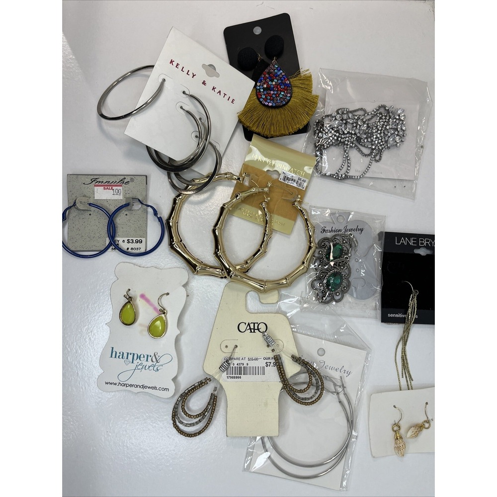 Lot of 13 Women's Fashion Earrings- Cato, Lane Bryant Kelly & Kate